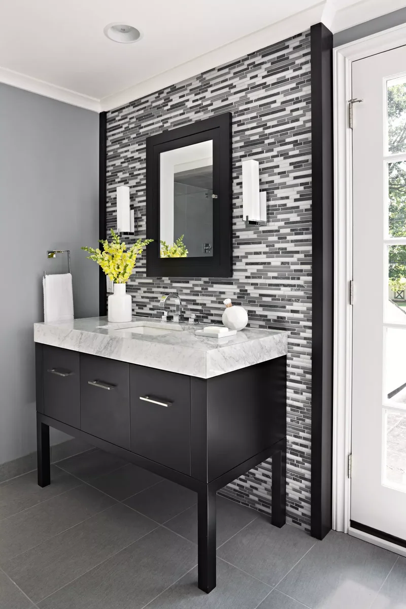 31 Stunning Black and White Bathroom Design Ideas 25 Contemporary Black-and-White Bathroom
