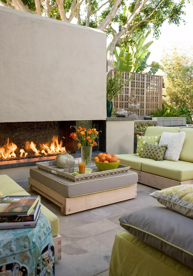 39 Outdoor Fireplace Designs for Your Cozy Retreat Space 3 Contemporary Outdoor Fireplace