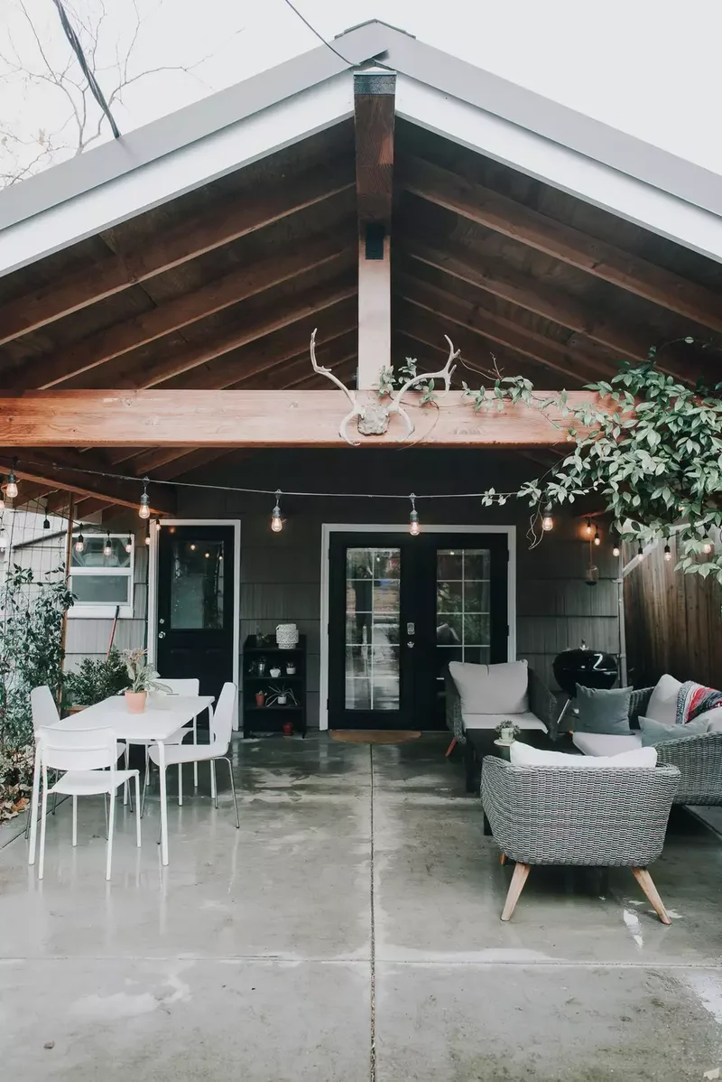 36 Concrete Patio Designs to Transform Your Backyard 14 Converted Driveway Concrete Patio