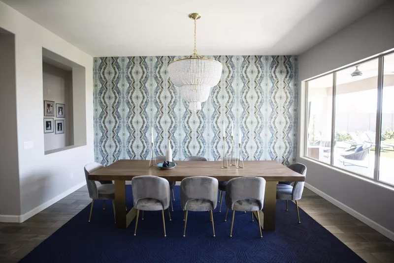 21 Accent Wall Ideas for Dining Rooms That Wow Your Guests 5 Coordinate With Lighting
