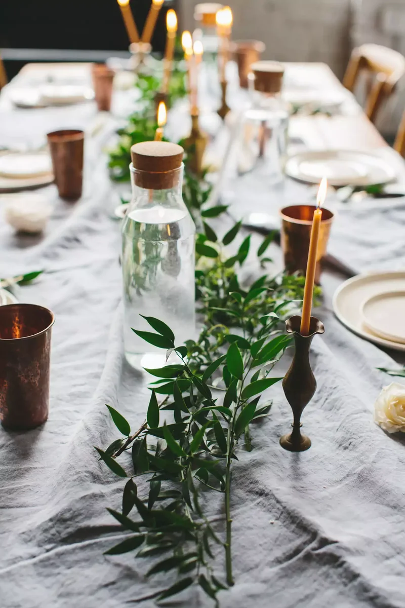 62 Stunning Thanksgiving Table Settings That Will Wow Guests 36 Copper Table Setting Accents