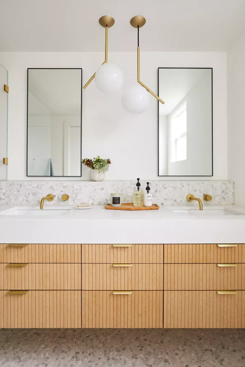 30 Neutral Bathroom Designs That Feel Timeless & Serene 19 Copper and Wood Neutral Bathroom