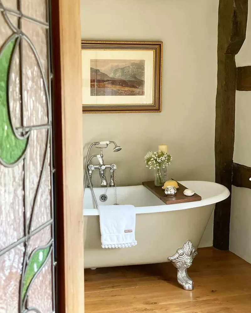 42 Country Bathroom Ideas for Your Modern Farmhouse Style 39 Country Bathroom With Artful Accents