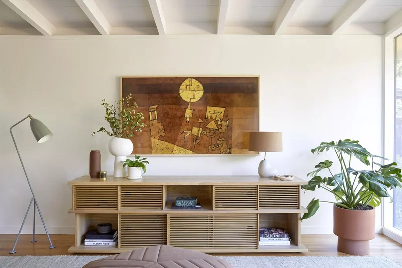30 Beautiful Sideboard Styling Ideas for Every Room 4 Cover It Up