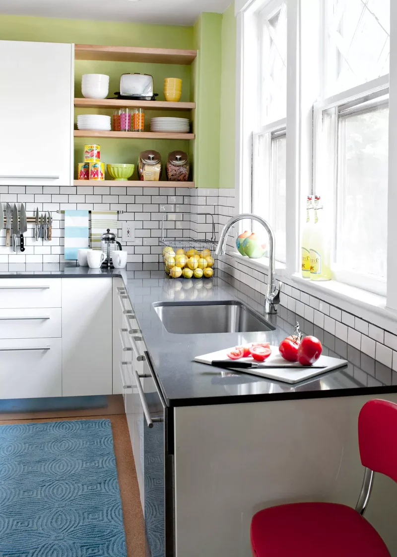 47 Small Kitchen Design Ideas for Maximum Style Impact 10 Cover Walls with Color