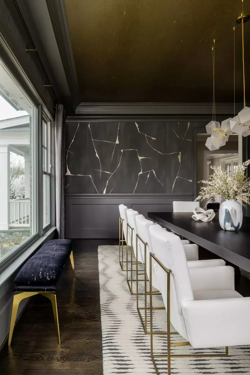 25 Designer Tray Ceiling Ideas to Style Your Fifth Wall 13 Create a Metallic Moment