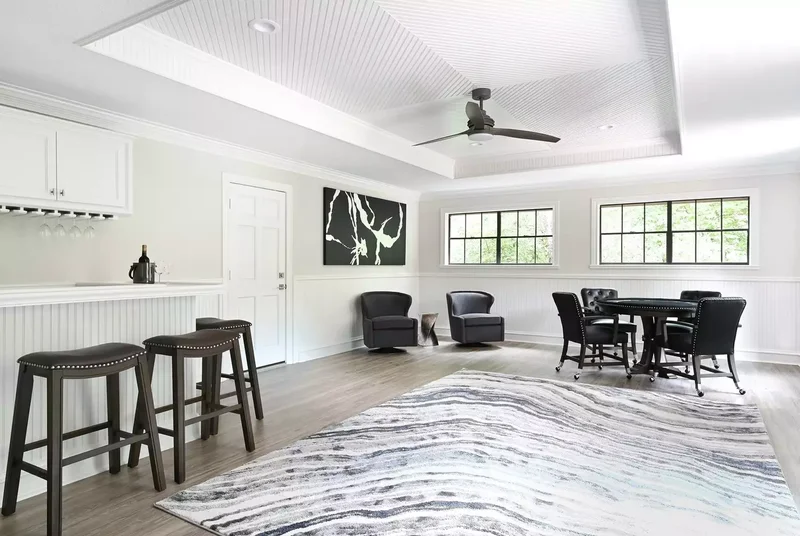 25 Designer Tray Ceiling Ideas to Style Your Fifth Wall 22 Create a Pattern With Shiplap