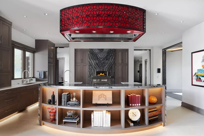 28 Red Kitchen Ideas That'll Transform Your Cooking Space 21 Create a Red Centerpiece