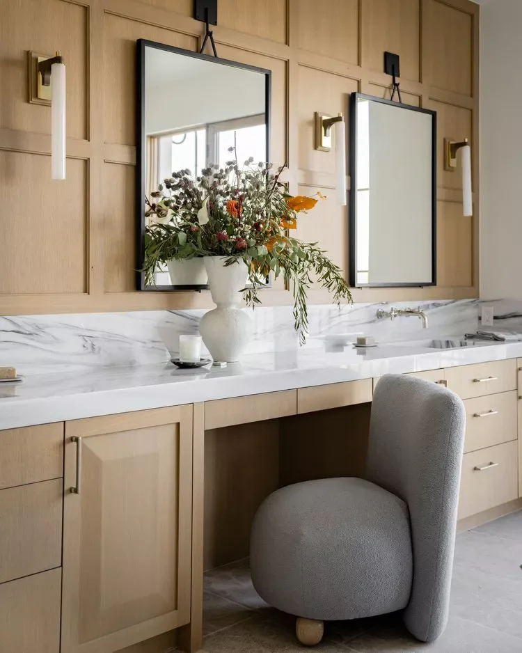 20 Makeup Vanity Ideas to Make Your Morning Routine Luxe 8 Create a Sculptural Spot to Settle In