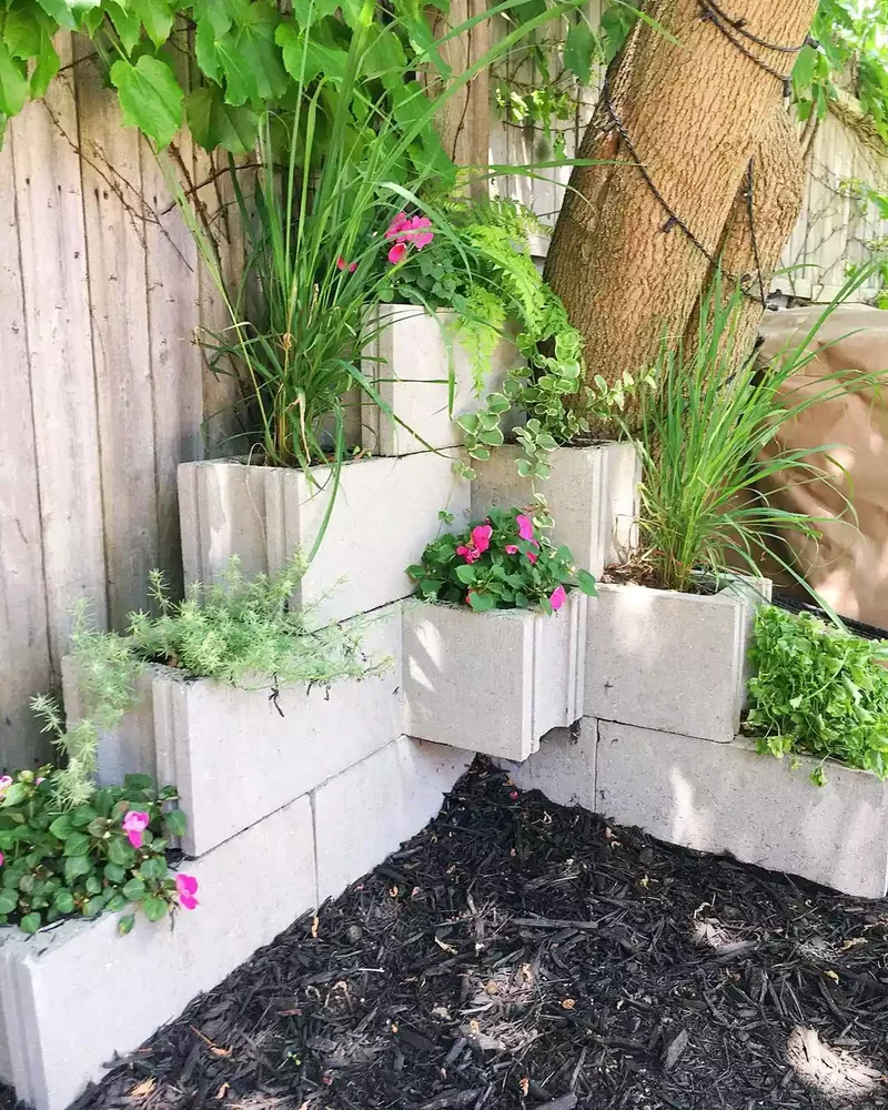 Create a Tiered Cinder Block Garden