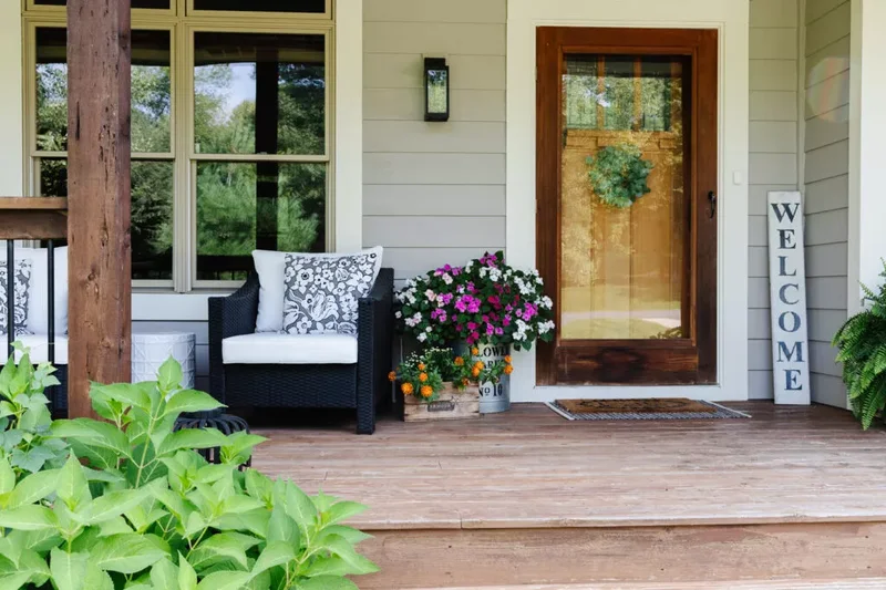 25 Outdoor Seating Ideas That Are Perfect for Warm Days 12 Create a Welcoming Entrance