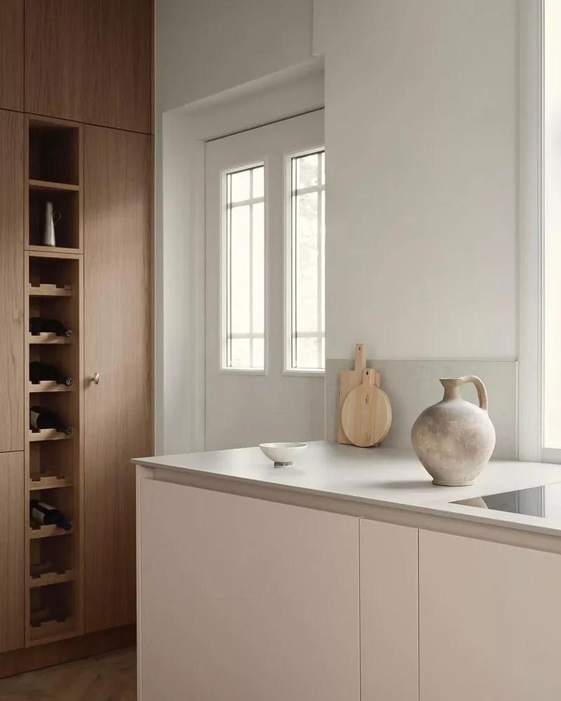 30 Pink Kitchen Designs Showing Pink as the Ideal Neutral 13 Curate a Minimalist Theme