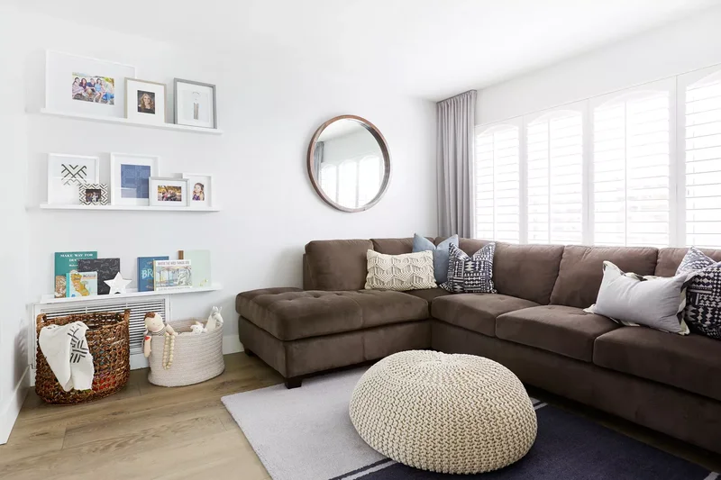 30 Dark Brown Couch Living Room Designs You'll Love 7 Curl Up With the Family