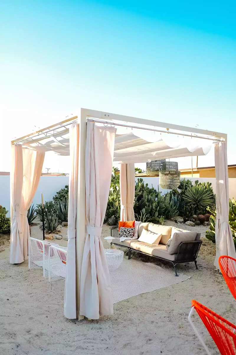 25 Simple Backyard Ideas to Make Your Home Stand Out 5 Curtained Gazebo