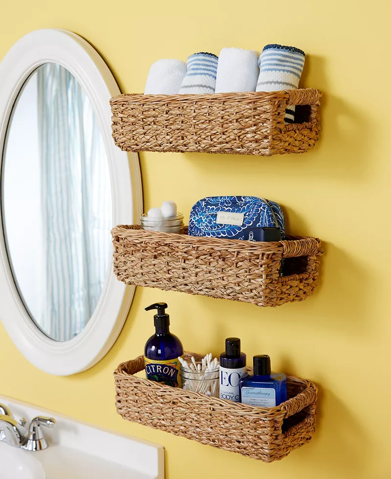 28 Smart Bathroom Towel Storage Solutions That Work 12 DIY Basket Shelves for Towels