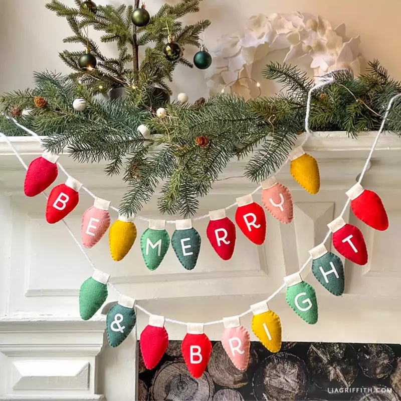 61 Unique DIY Christmas Garland Ideas for Festive Decor 36 DIY Felt Garland