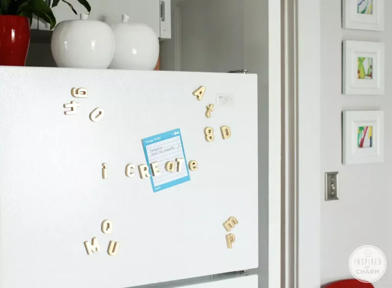 DIY Gold Magnetic Letters