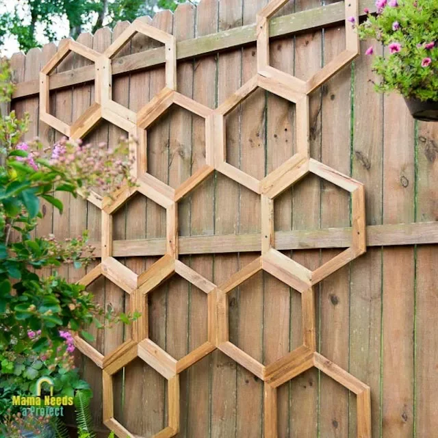 35 Garden Trellis Ideas for Beautiful Supported Plants 17 DIY Honeycomb Garden Trellis