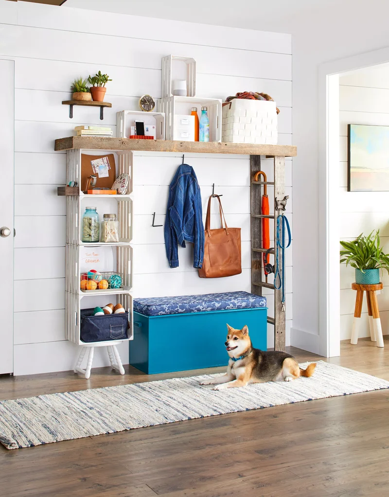 DIY Mudroom Storage