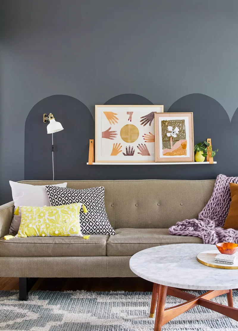 37 Accent Wall Ideas to Completely Transform Your Living Room 8 DIY Painted Arches