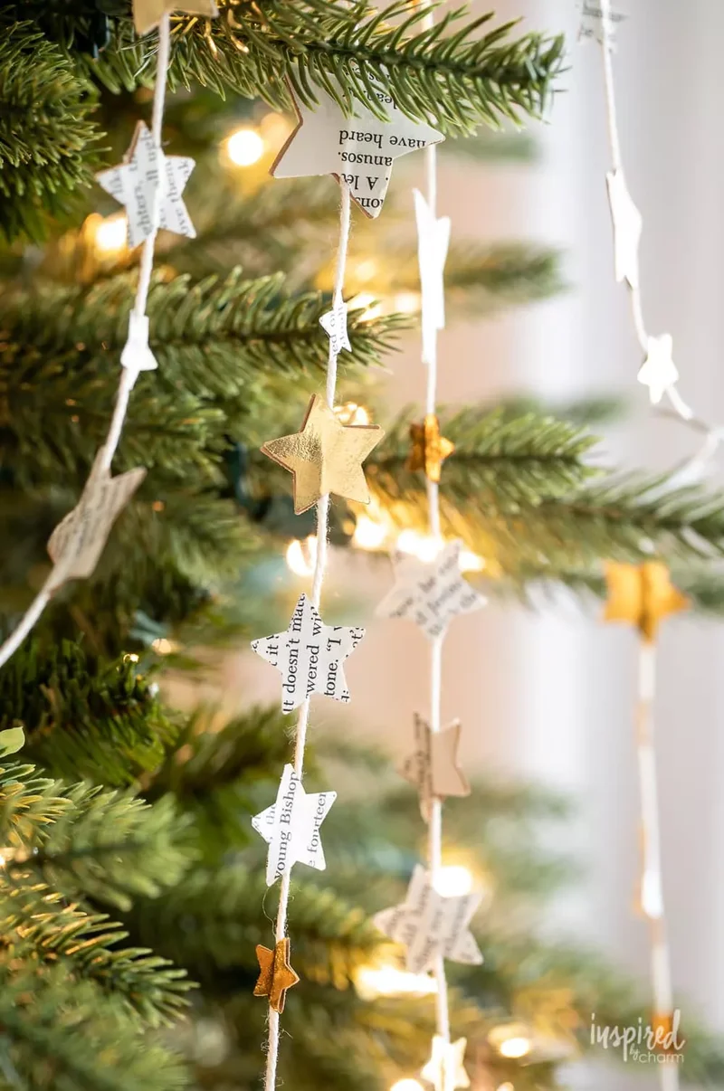 61 Unique DIY Christmas Garland Ideas for Festive Decor 10 DIY Paper Star Garland