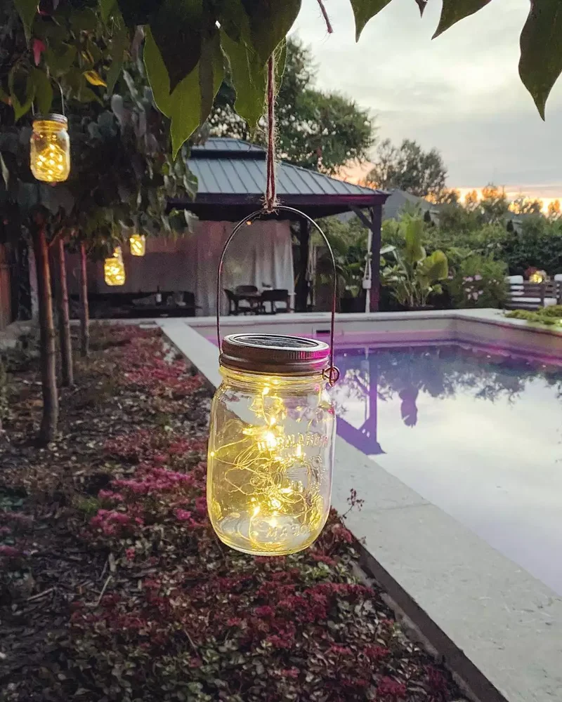 43 Budget-Friendly Backyard Makeover Ideas You'll Love 25 DIY Some Hanging Mason Jar Lanterns