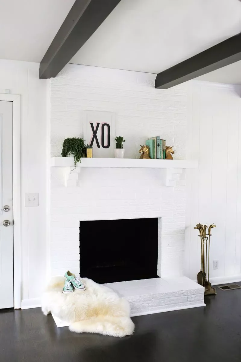 42 White Brick Fireplace Ideas to Modernize Your Living Space 9 DIY White Brick Fireplace