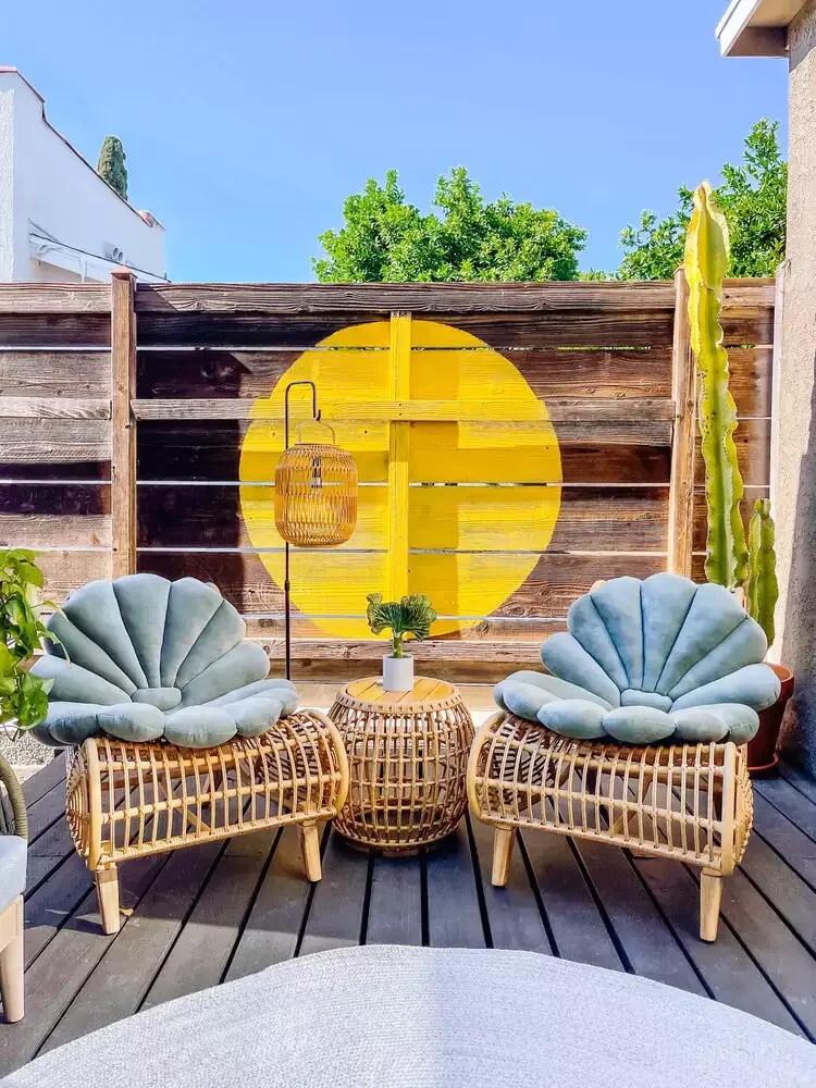 25 Budget-Friendly Backyard Patio Ideas to Transform Your Space 19 DIY a Wall Accent