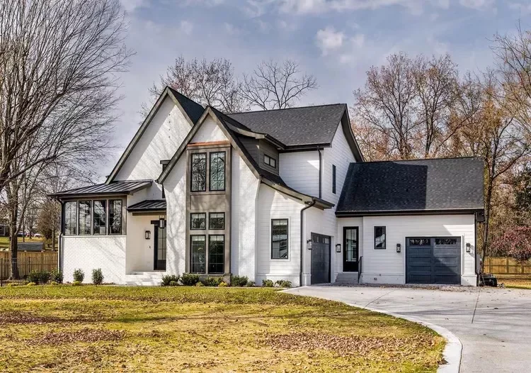 52 Stunning Garage Door Ideas to Boost Your Curb Appeal 4 Dark Blue Paint