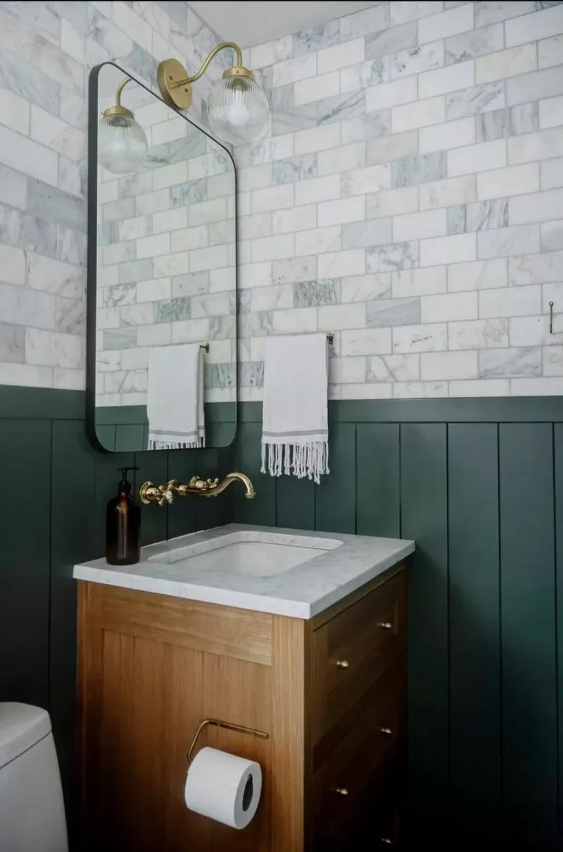 39 Shiplap Bathroom Designs From Farmhouse to Modern Style 36 Dark Green Shiplap Bathroom