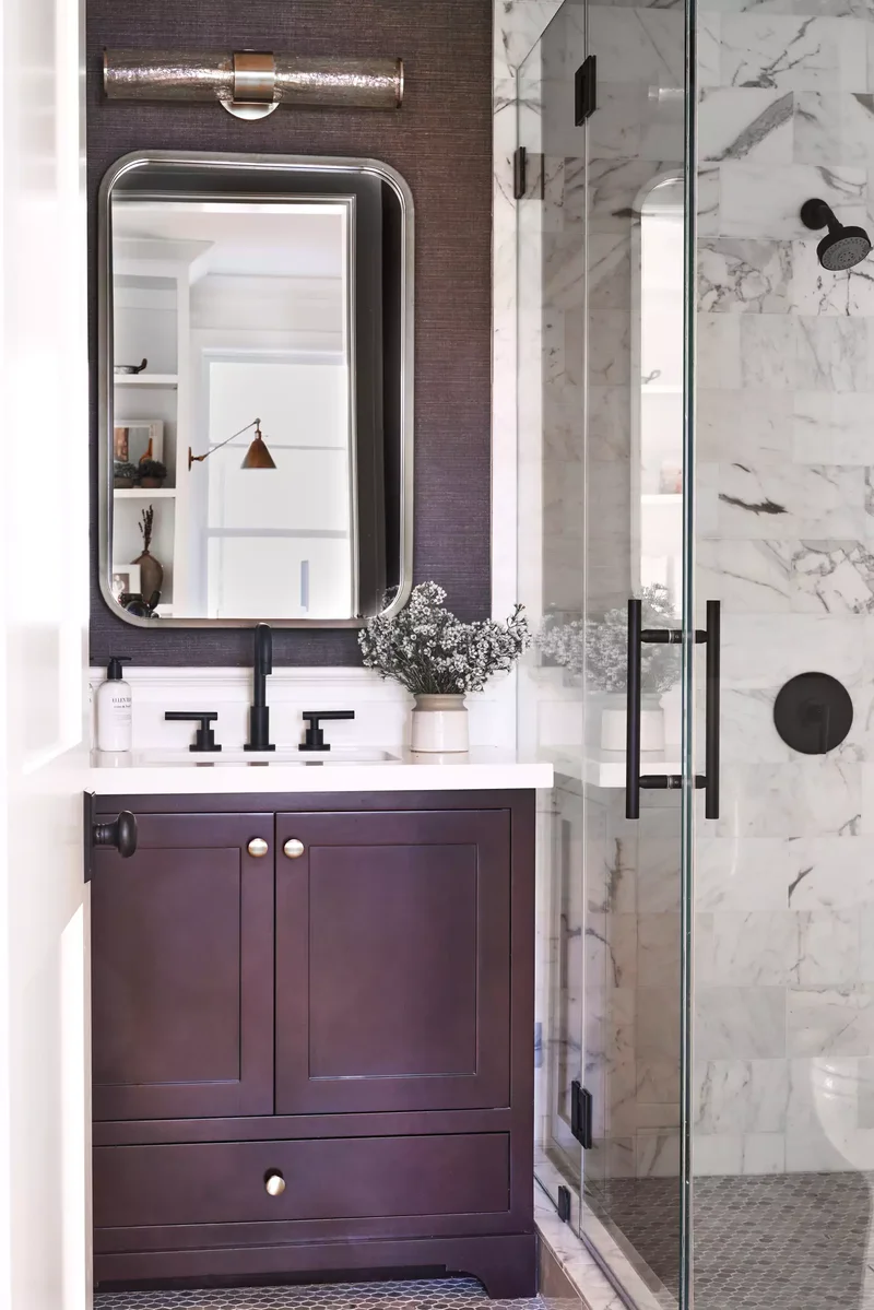 42 Beautiful Purple Bathroom Designs From Soft to Bold 12 Dark, Muted Purple