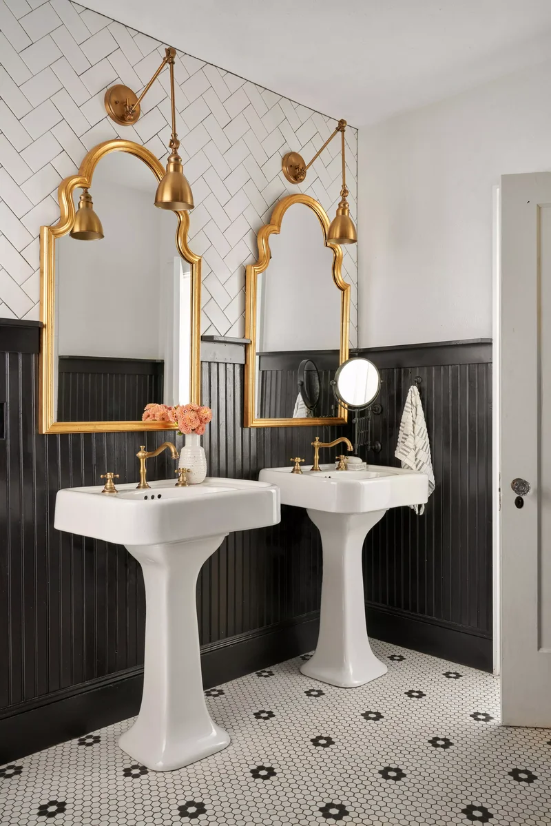 38 Classic Bathroom Design Ideas for Timeless Elegance 17 Decade-Blending Glamor