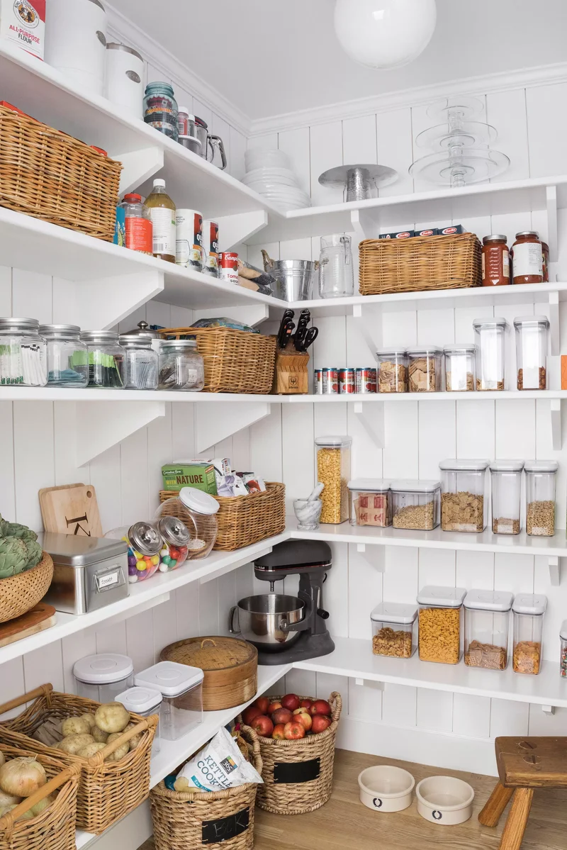 35 Walk-In Pantry Ideas to Maximize Your Storage Space 10 Decanted Goods