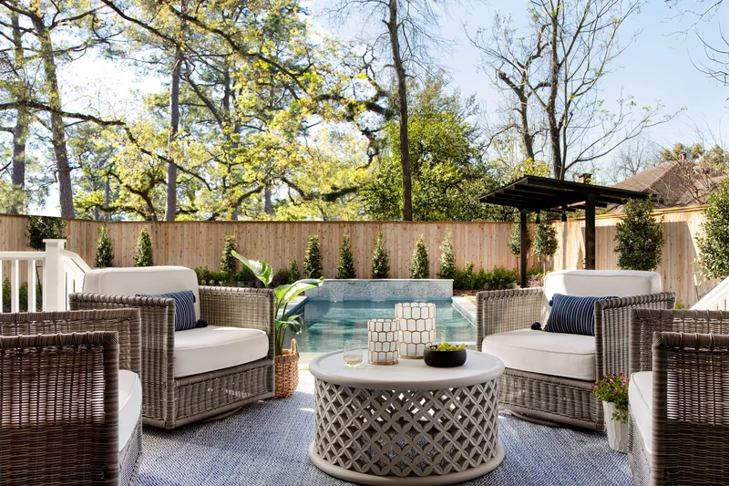 15 Ground-Level Deck Designs for Your Dream Outdoor Retreat 14 Deck with Pool Views