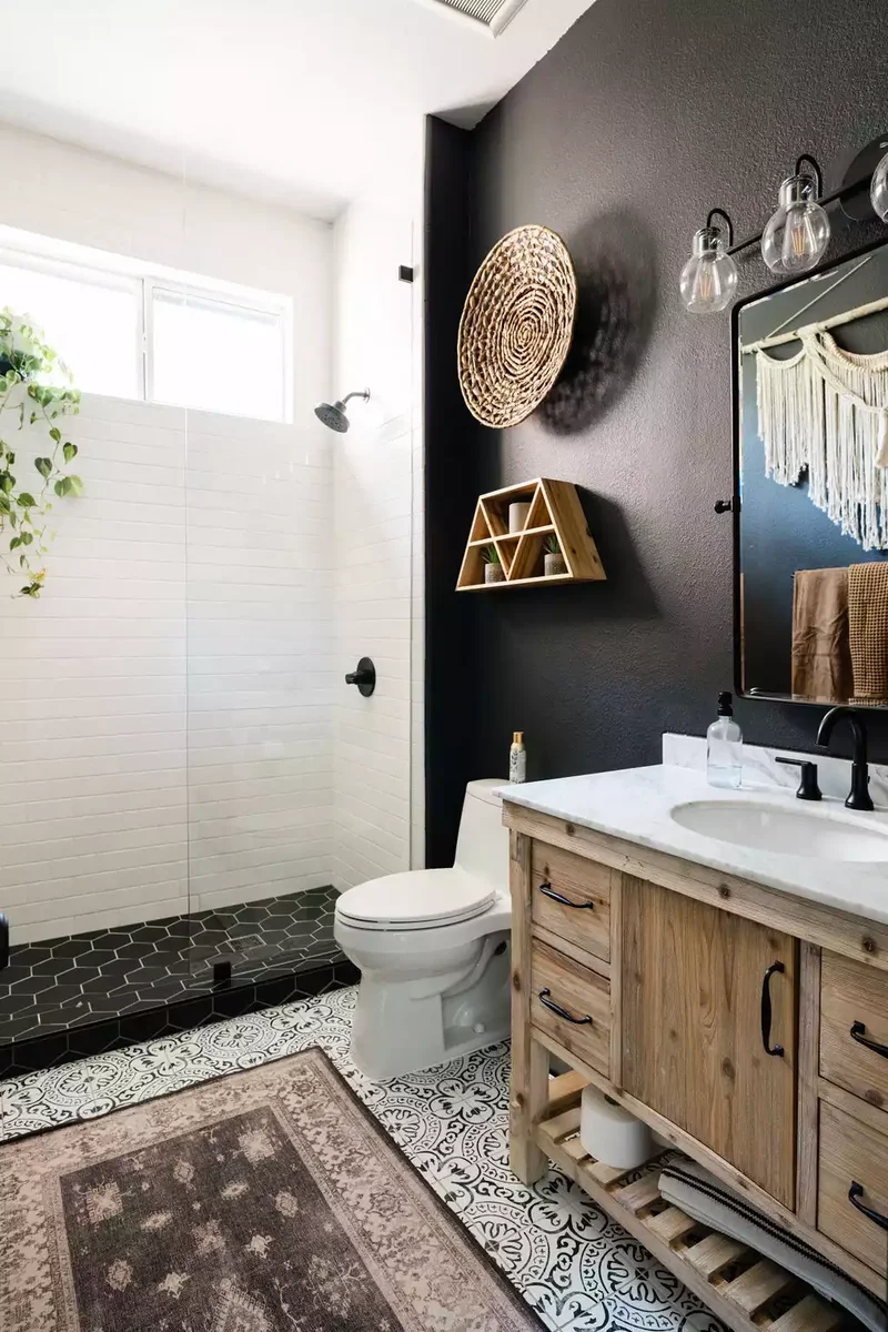 30 Designer-Favorite Bathroom Paint Shades That Never Fail 29 Deep Charcoal