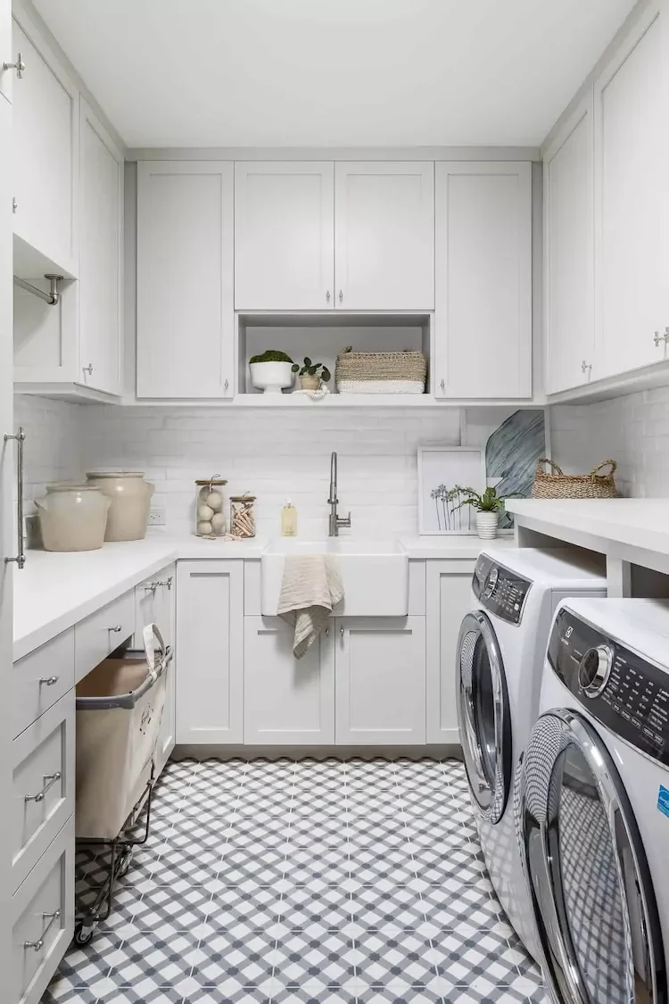 57 Laundry Room Ideas That Make Chores More Enjoyable 51 Define With Floor Tile