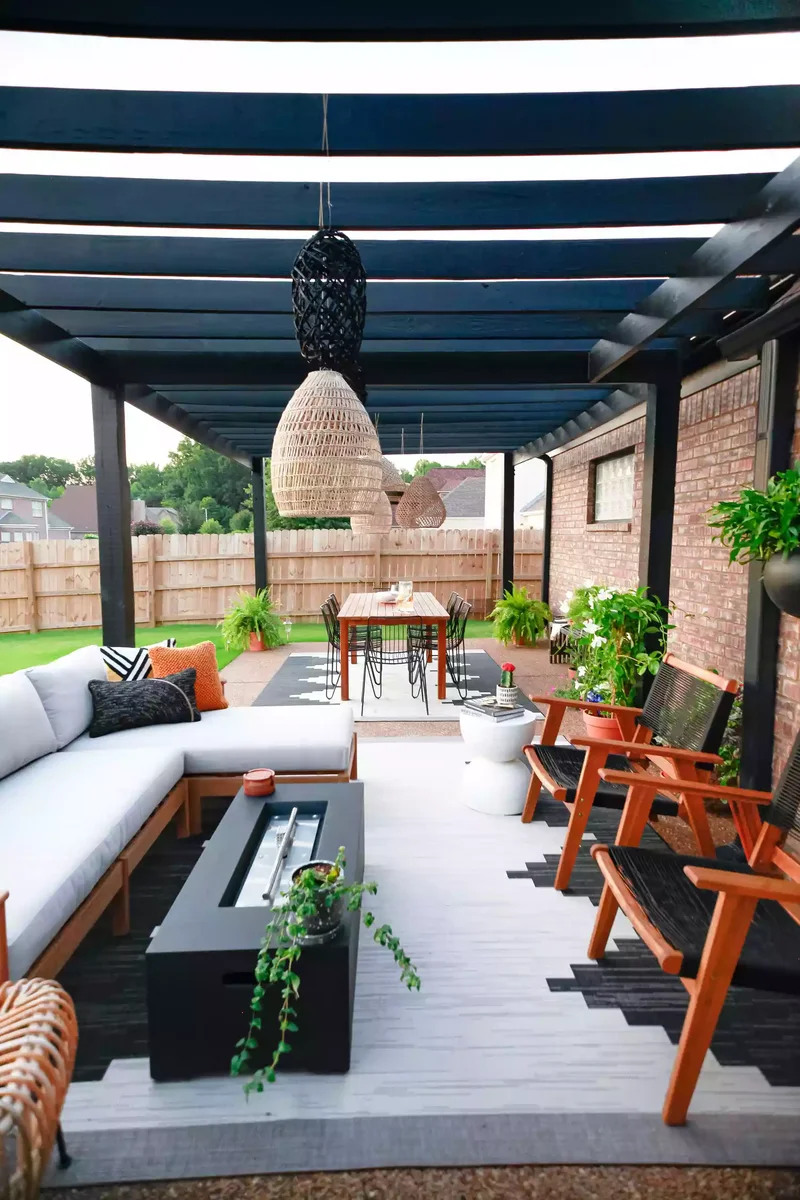 25 Budget-Friendly Backyard Patio Ideas to Transform Your Space 3 Define Zones With Lighting