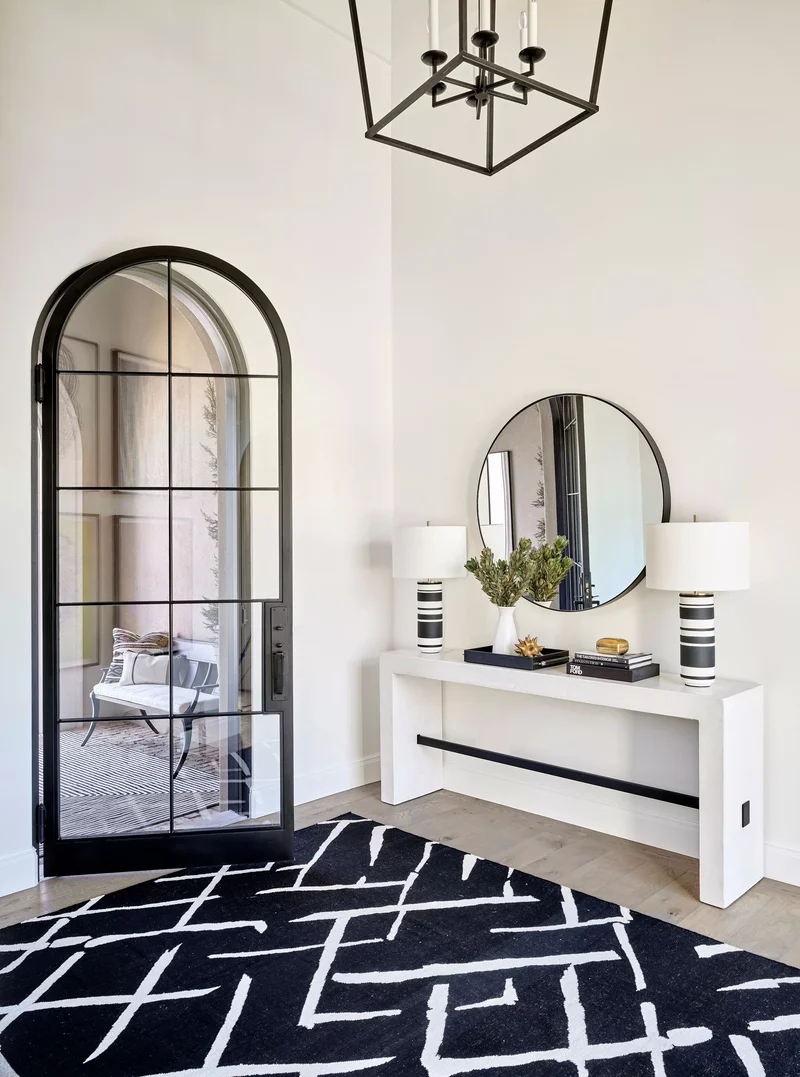 22 Stunning Foyer Design Ideas for Your Home's Grand Entry 10 Delight in Black and White