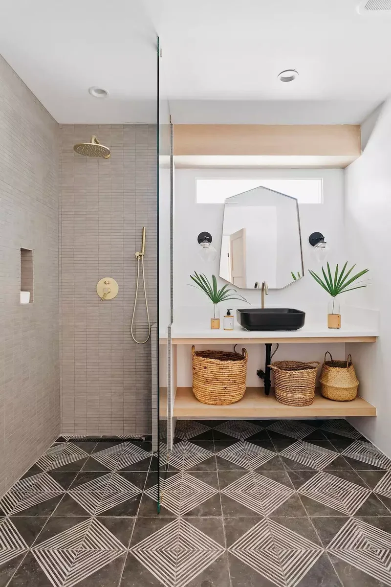Design a Corner Doorless Shower