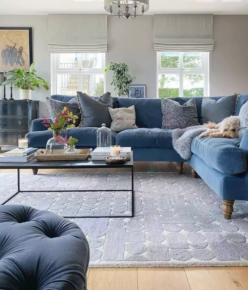23 Beautiful Blue and Gray Living Room Design Ideas 13 Design a Space for Weekend Naps