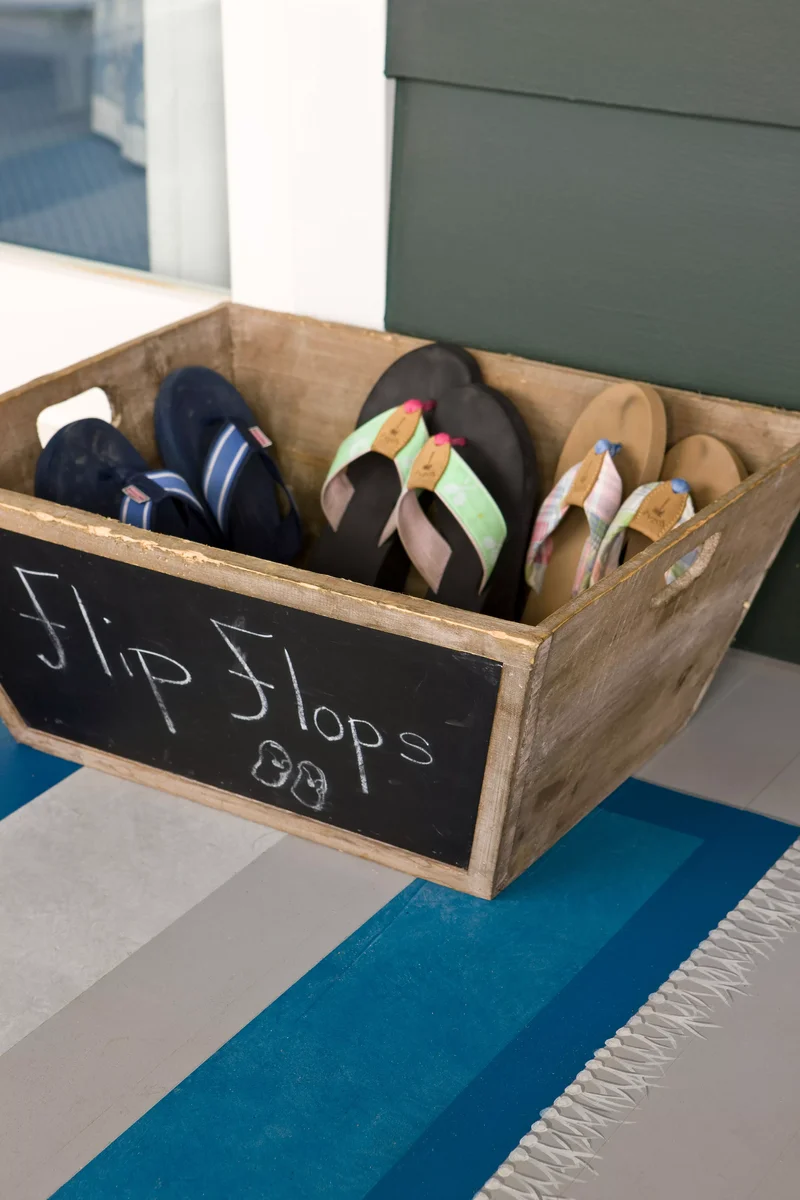 26 Smart Deck Storage Solutions to Tidy Your Outdoor Area 3 Designate a Flip-Flop Drop
