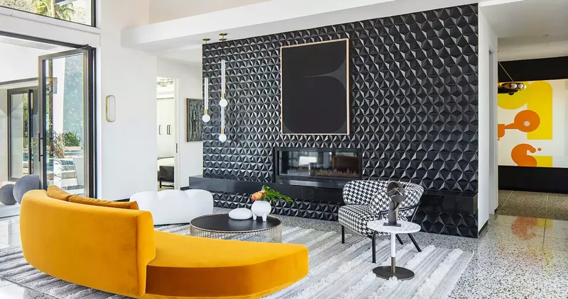 19 Fireplace Accent Wall Ideas to Transform Your Space 6 Dimensional Tile