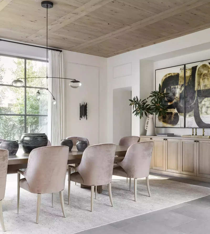 12 Designer Layout Tips to Make Dining Rooms Bigger & Brighter 3 Dining Table With Sideboard