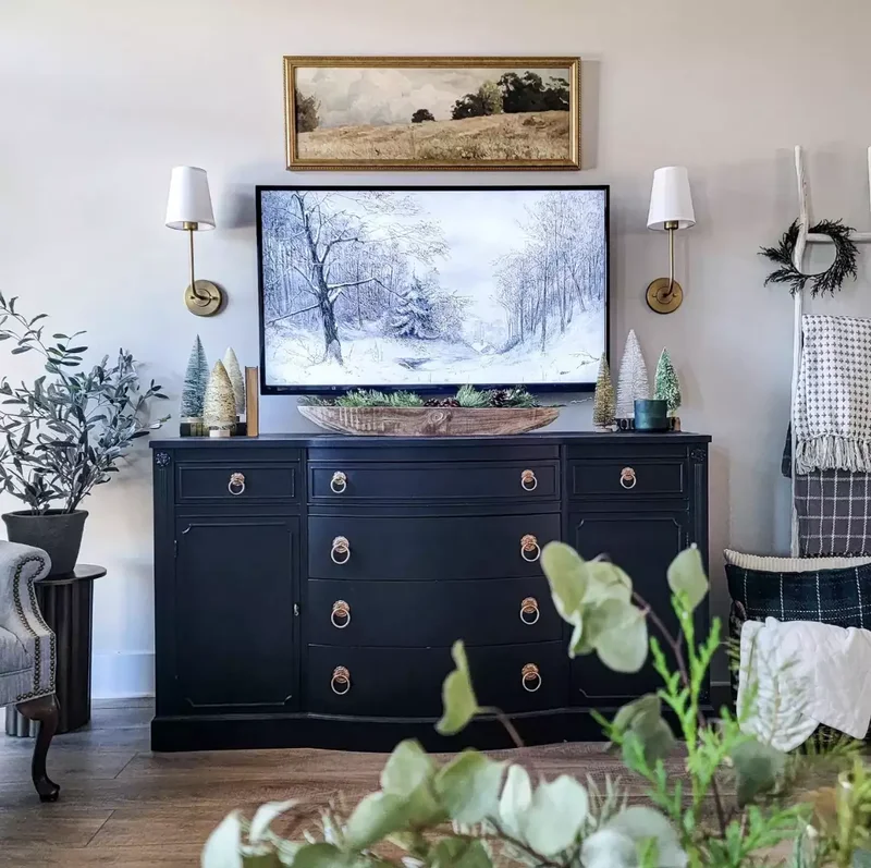 22 Beautiful Farmhouse TV Stand Styling Ideas You'll Love 14 Display a Bowl