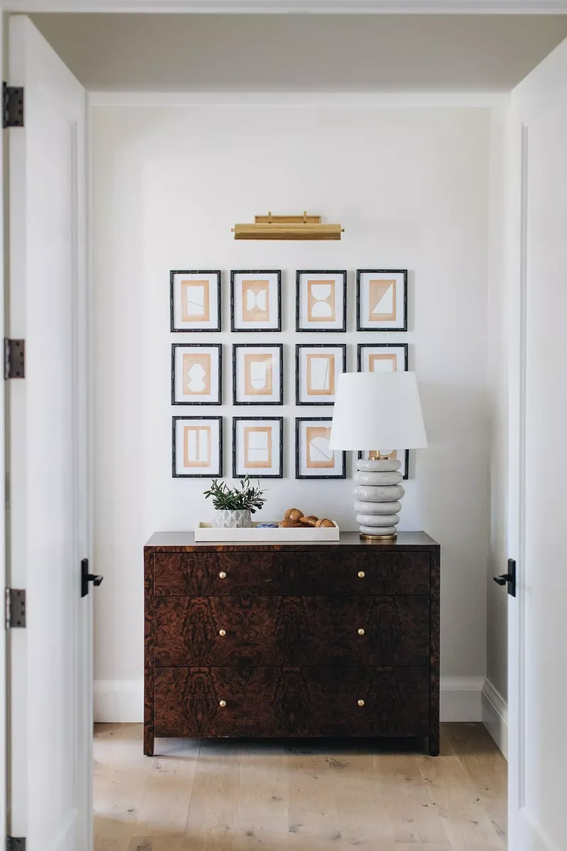36 Beautiful Dresser Styling Ideas You Need to See Today 25 Display a Collection of Matching Prints