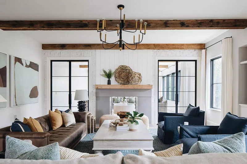 47 Shiplap Fireplace Designs for Every Style and Space 19 Double-Sided Fireplace
