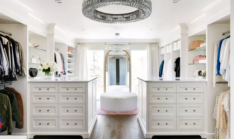 15 Closet Lighting Ideas to Illuminate Your Wardrobe Space 5 Double Up on Chandeliers