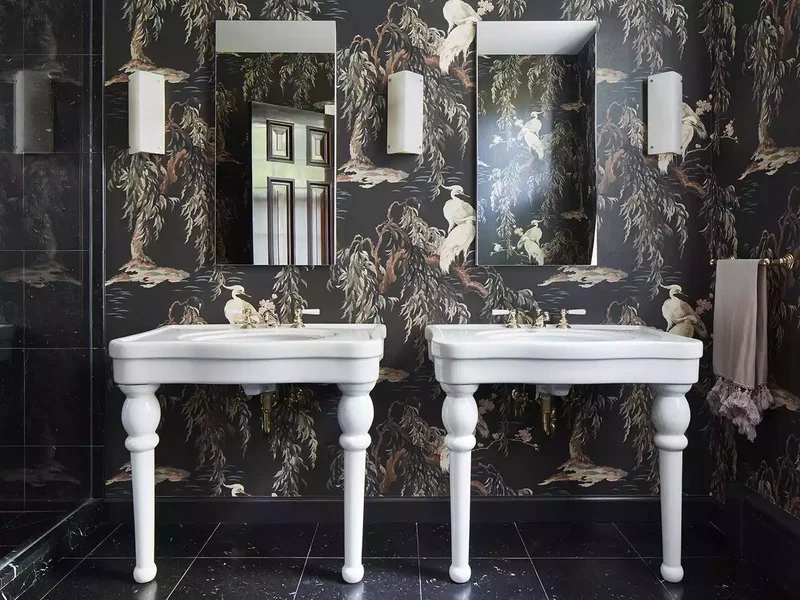 20 Vintage-Inspired Bathrooms Overflowing with Retro Appeal 8 Double Up