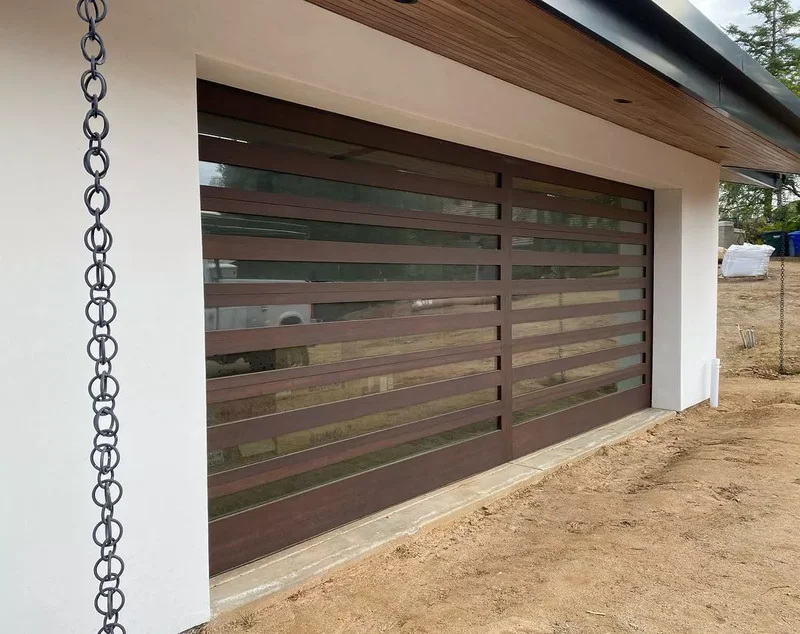 52 Stunning Garage Door Ideas to Boost Your Curb Appeal 42 Double-Wide Glass and Wood