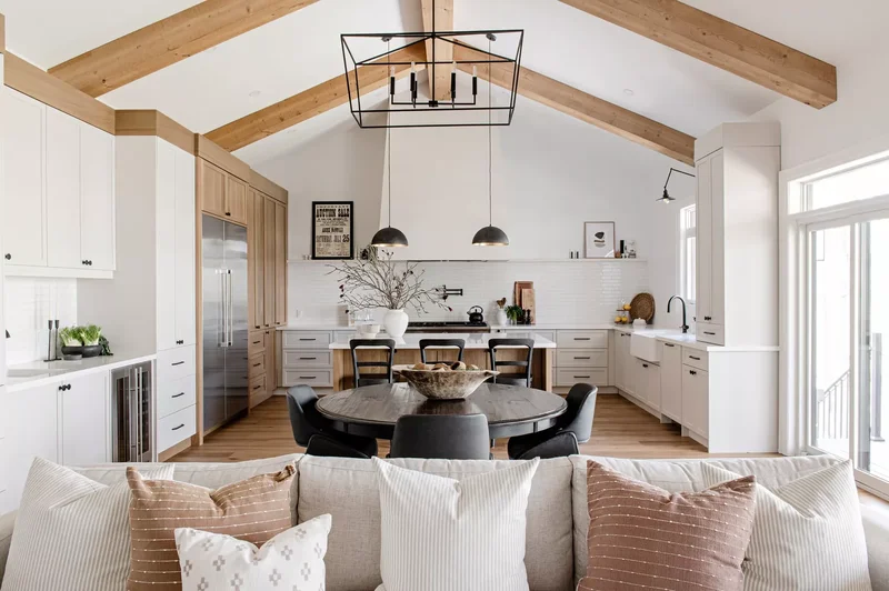 28 Open Kitchen Living Room Designs You're Going to Love 18 Draw the Eyes Up